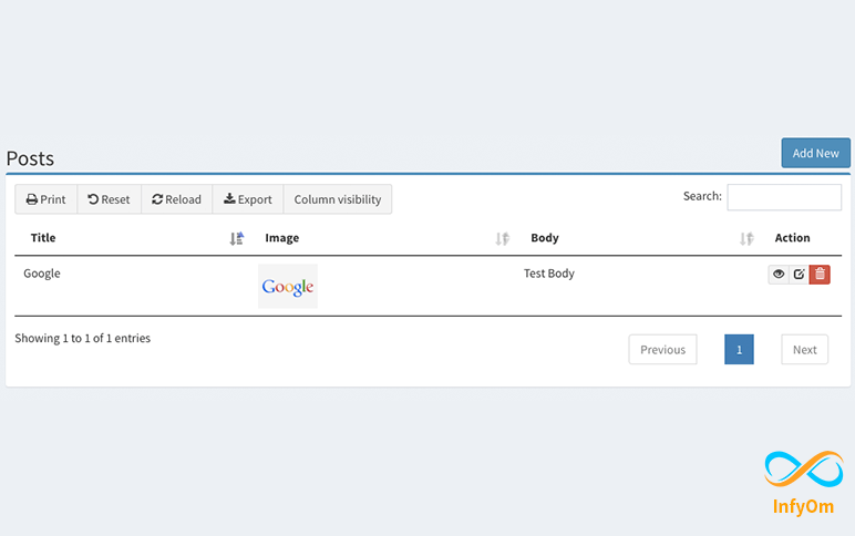 How to Display Image in DataTable with yajra laravel-datatables with laravel generator