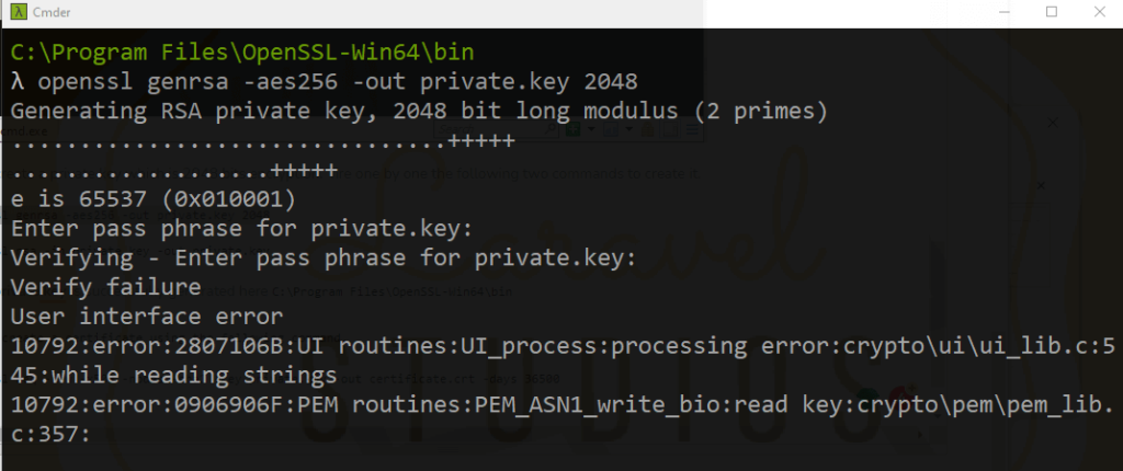 Step 3 - Create a Private key