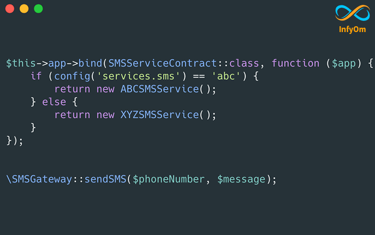 SMS Driver with Laravel Facades and Service Providers