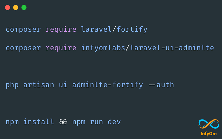 How to use AdminLTE theme with Laravel Fortify