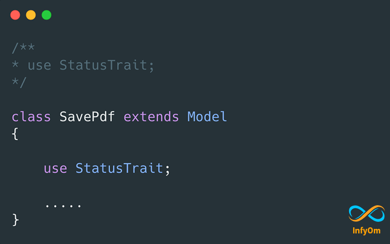 Using Common StatusTrait in Laravel in multiple models