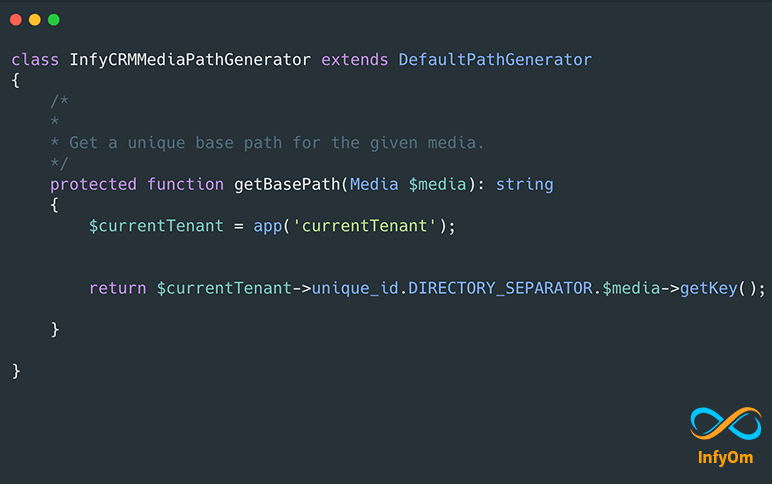 Custom path generation in Spatie Media Library while multi-tenant