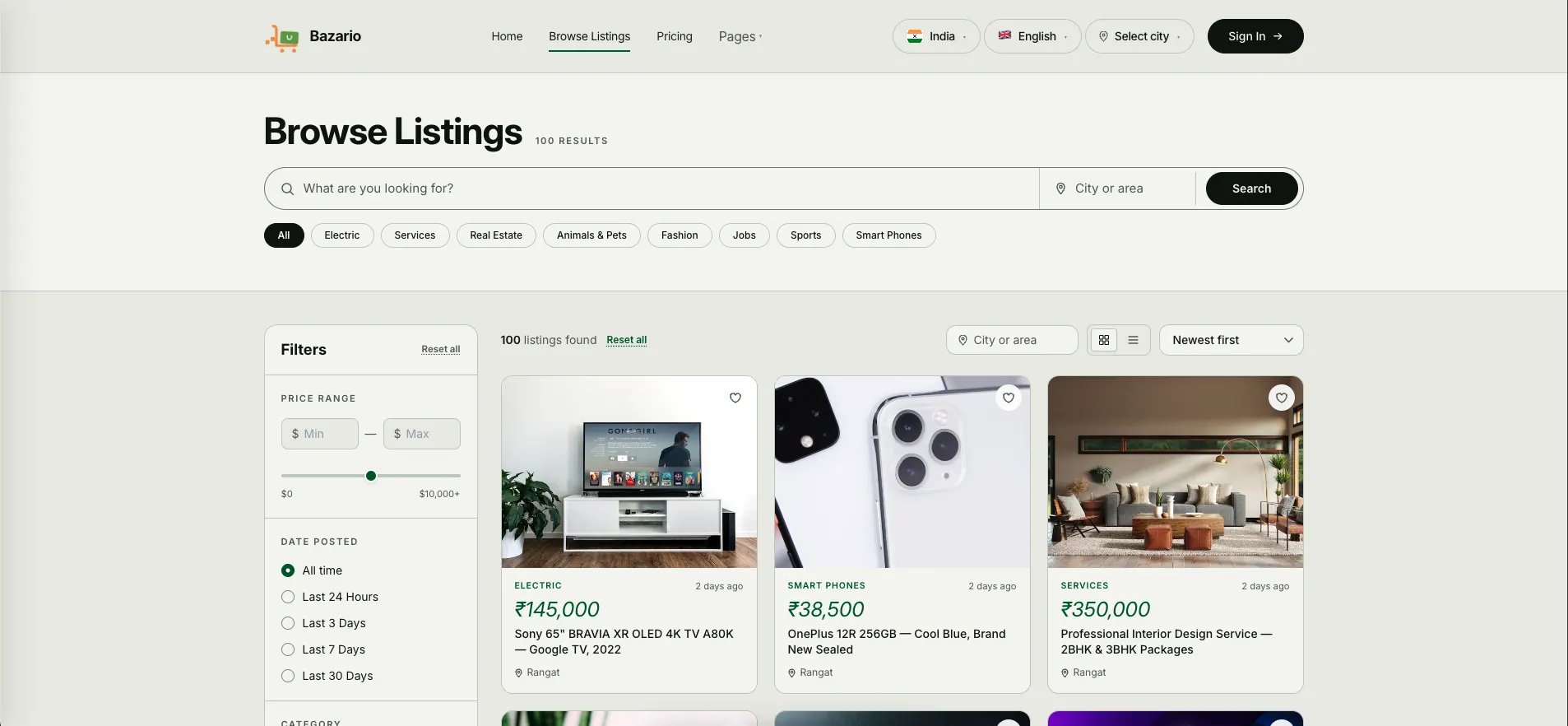 Browse Listing