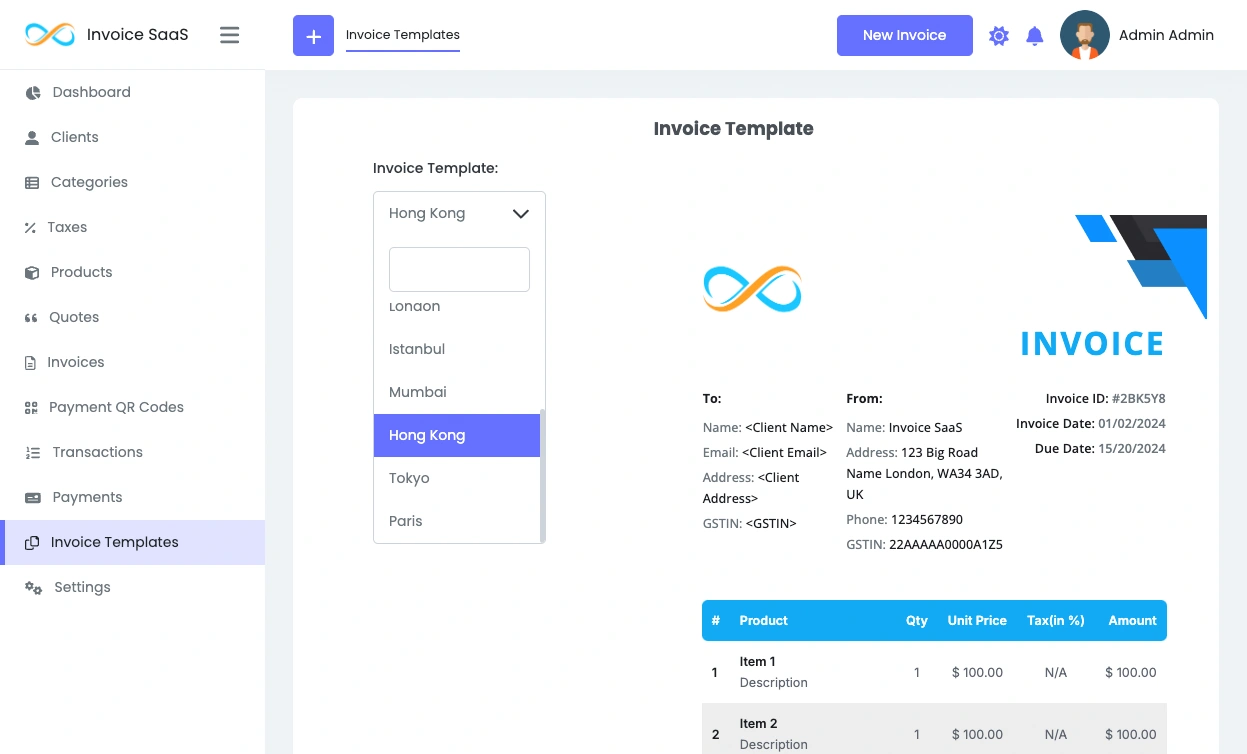 Invoice Templates