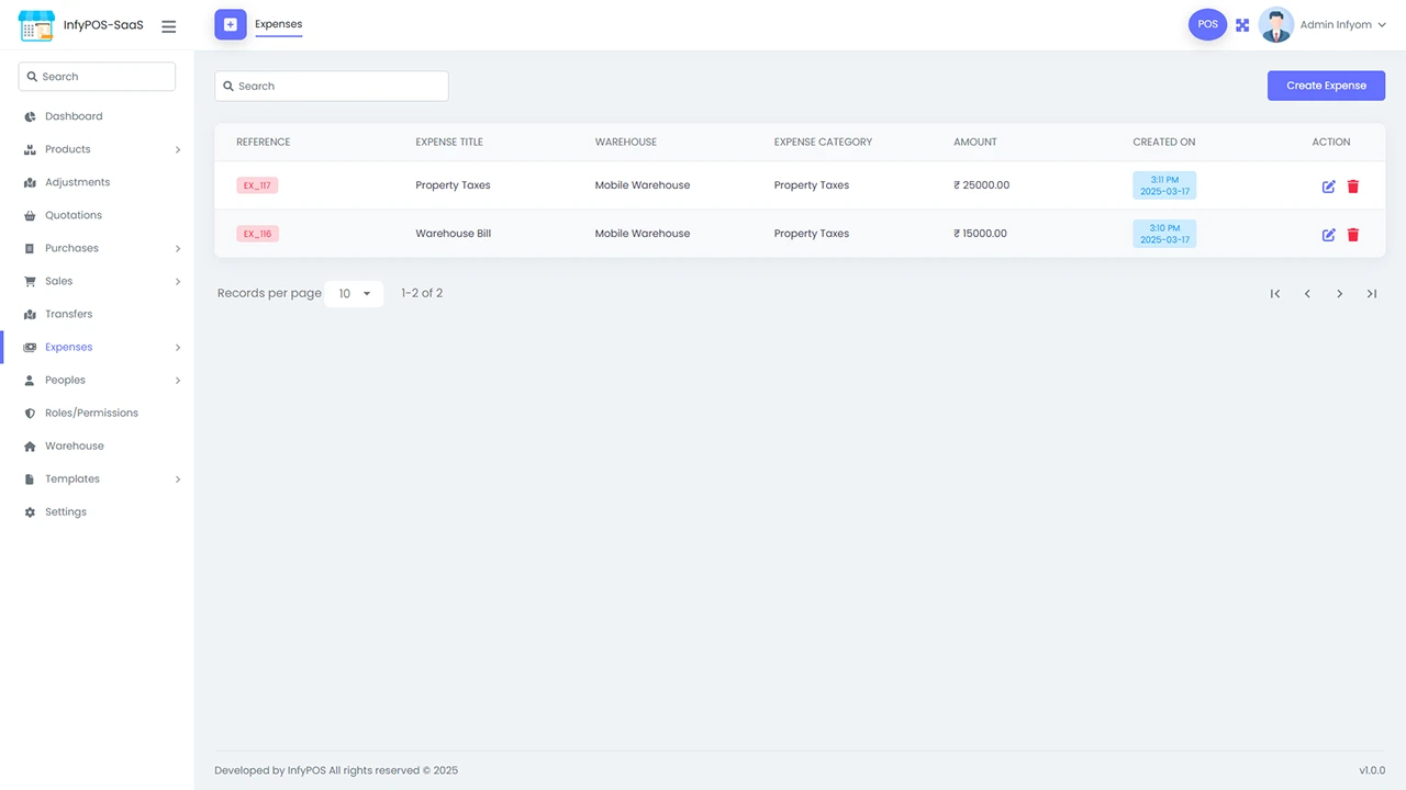 Expense Tracking