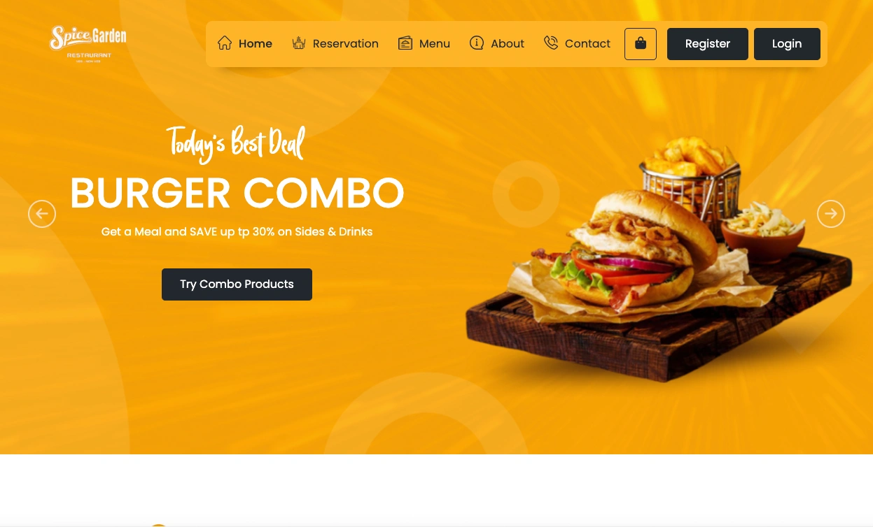 Restaurant Landing Page