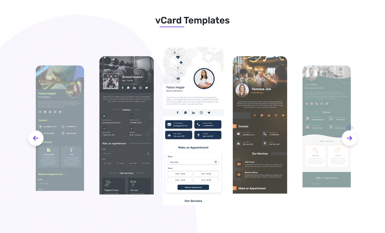 Vcard Templates