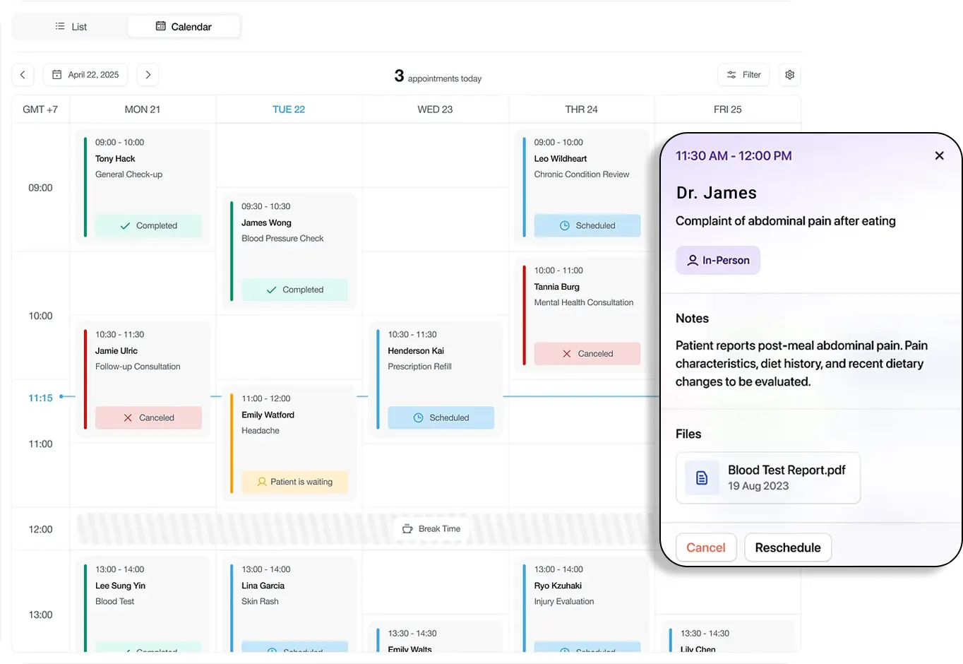 Appointments Calendar
