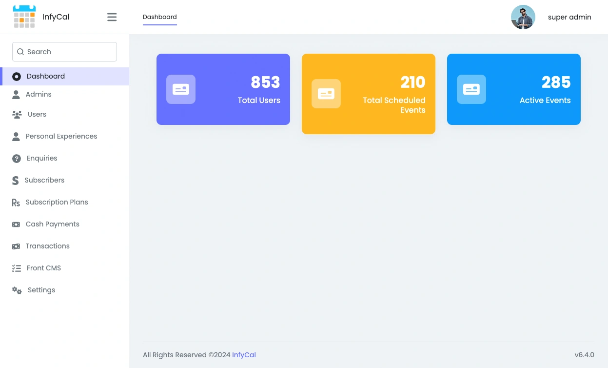 Admin Dashboard