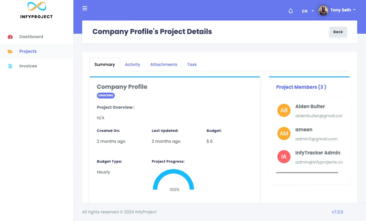 Project Details Client