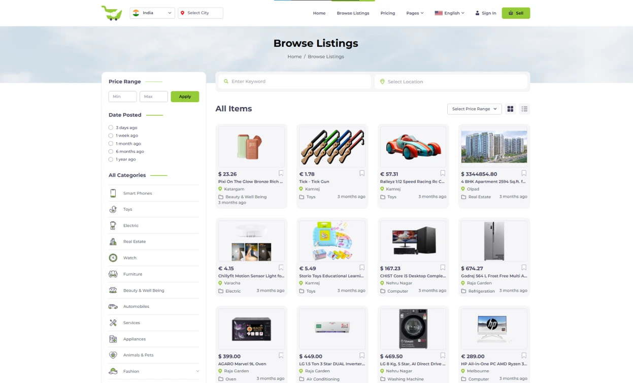 Browse Listing