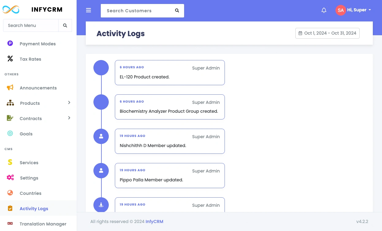 Activity Logs