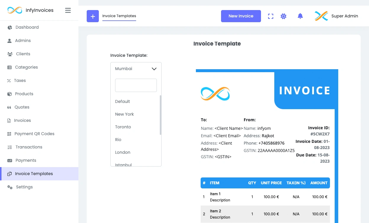 Invoice Template