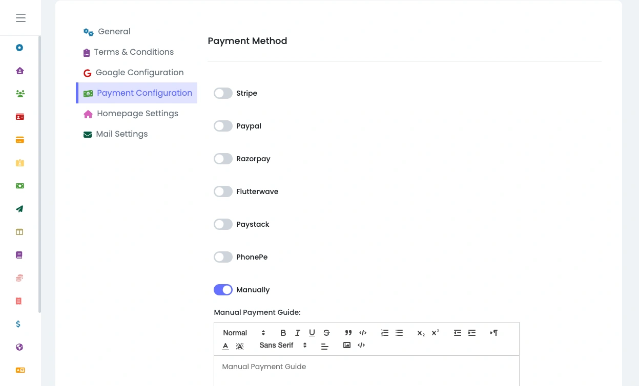 Payment Configuration